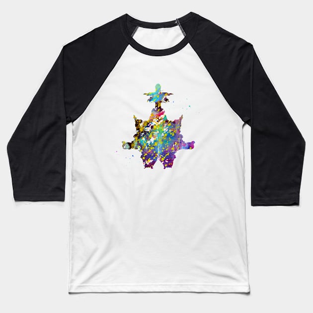 Rorschach inkblot test Baseball T-Shirt by erzebeth